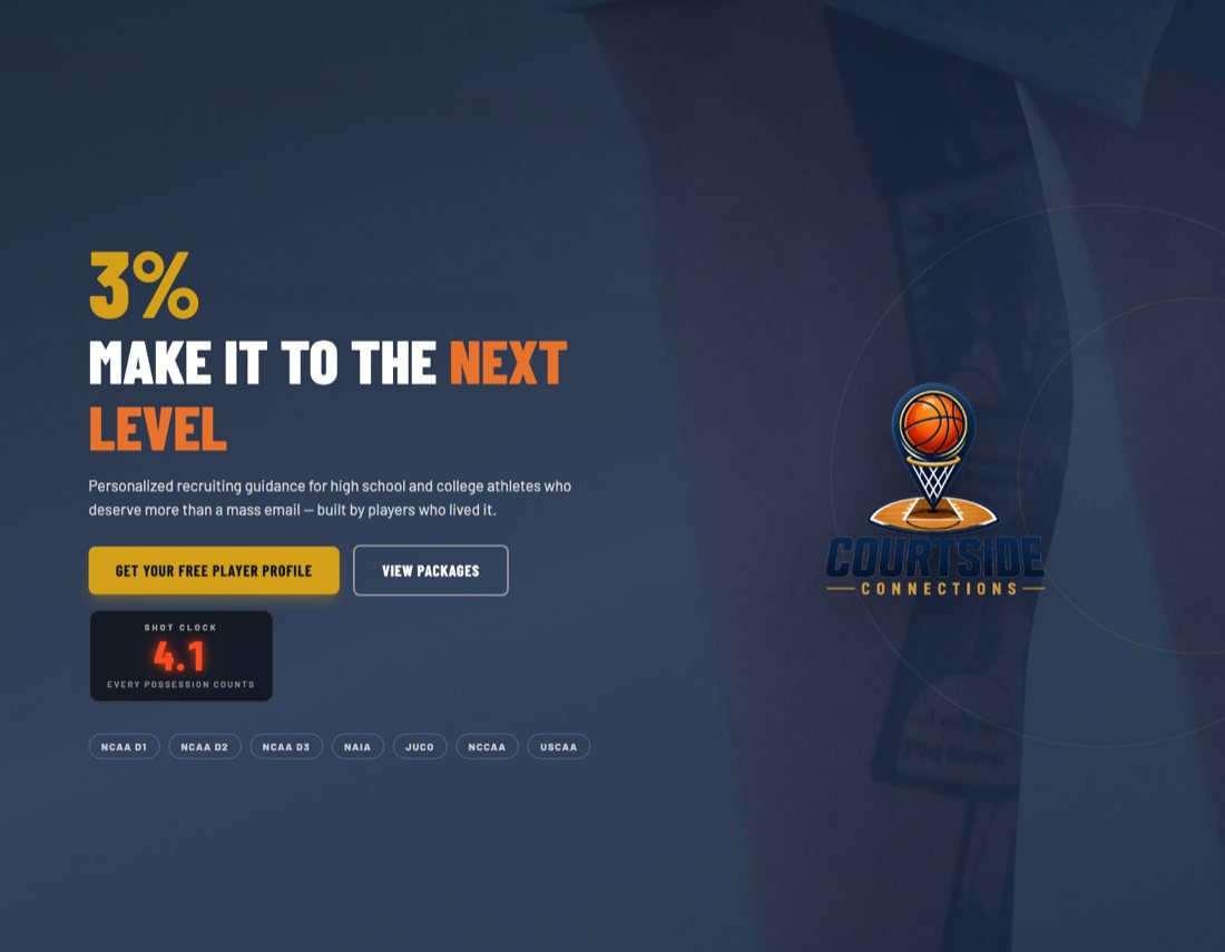 Courtside Connections — recruiting platform